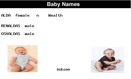 renaldas baby names